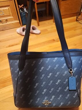 Coach Blue Carriage Tote
